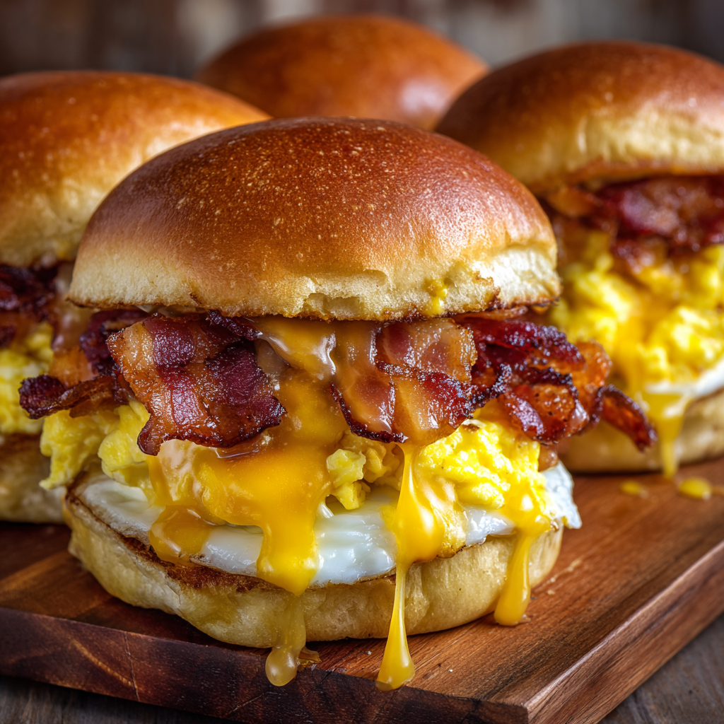 You are currently viewing Frühstücks-Slider mit Bacon, Ei und Käse – Einfach & Sättigend