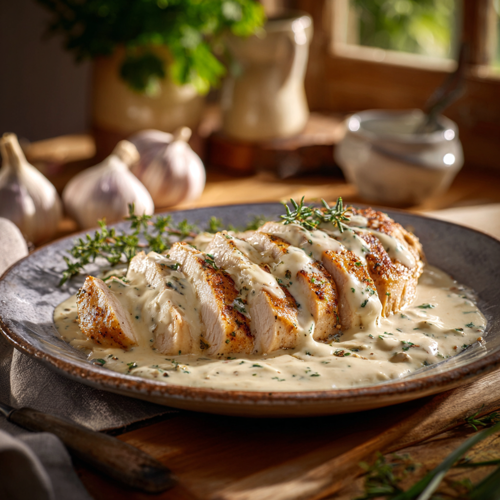 You are currently viewing Hähnchenfilet in cremiger Knoblauchsauce – Besseres 20-Minuten-Blitzgericht