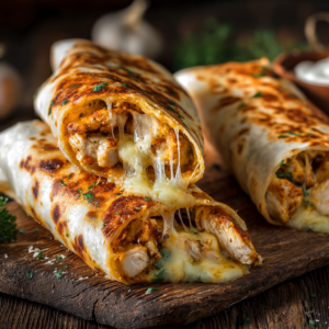 Read more about the article Schnelle Käse-Knoblauch-Hähnchen-Wraps – Einfach, würzig & unglaublich lecker
