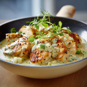Read more about the article Hähnchenfilet in cremiger Knoblauchsauce – Schnell & einfach in 20 Minuten
