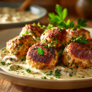 Read more about the article Hähnchen-Champignon-Bällchen – Saftig, Aromatisch & Schnell Gemacht