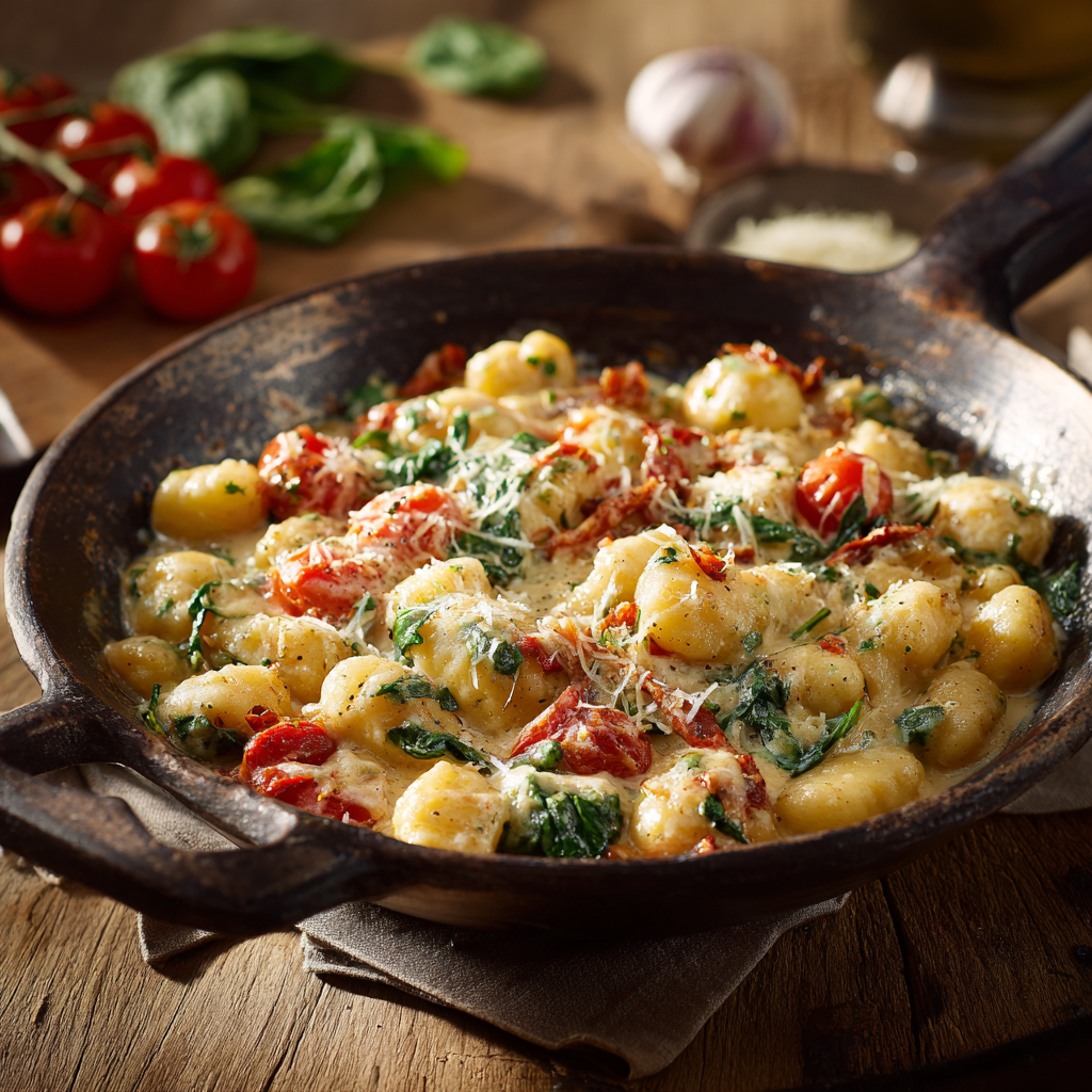 You are currently viewing Cremige Gnocchi-Pfanne – Das perfekte 20-Minuten-Feierabendgericht