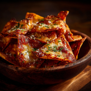 Read more about the article Knusprige Pizza-Chips – Einfacher Snack aus dem Ofen