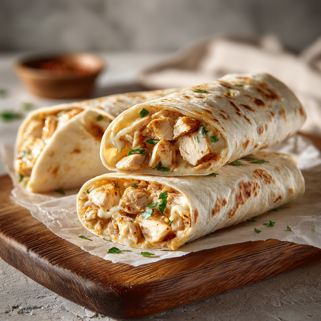 You are currently viewing Schnelle Käse-Knoblauch-Hähnchen-Wraps – Einfach & unglaublich lecker