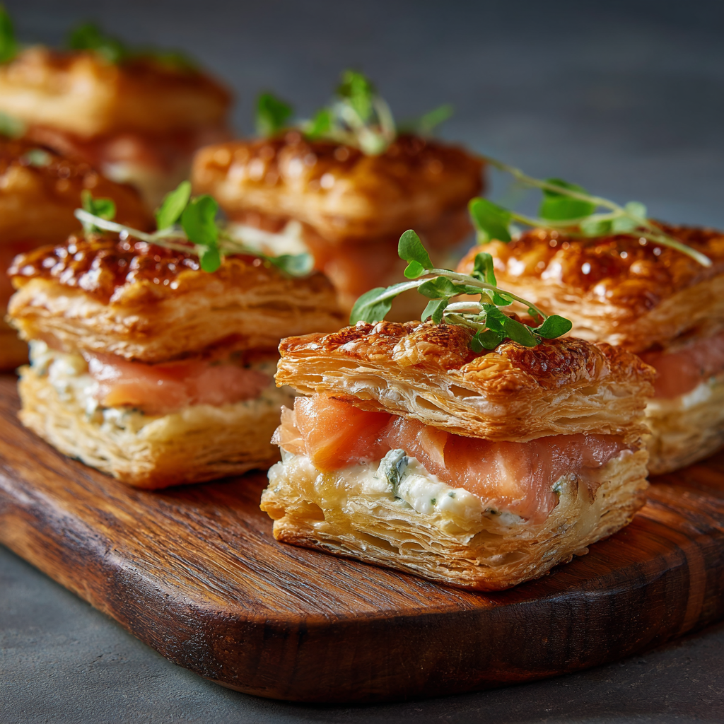 You are currently viewing Blätterteig-Häppchen gefüllt – Knuspriges Fingerfood mit Frischkäse & Lachs