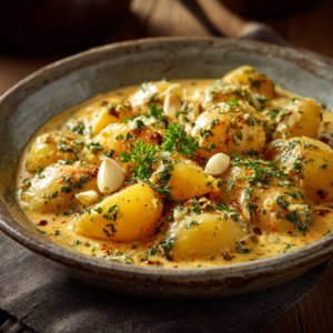 Read more about the article Kartoffeln mit Knoblauch-Sahnesauce – Einfach & cremig