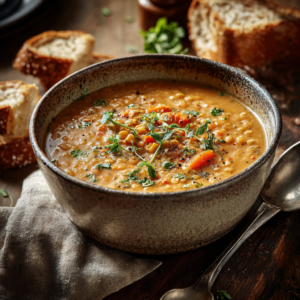 Read more about the article Rote Linsensuppe – Kräftiges & aromatisches Suppenrezept