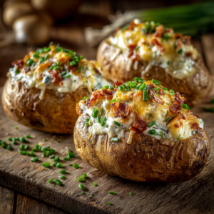 Read more about the article Gefüllte Kartoffeln nach Flammkuchen-Art – Herzhaft, Cremig & Schnell