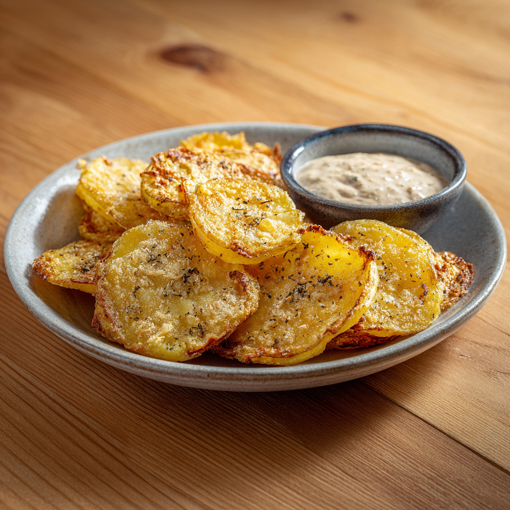 You are currently viewing Kartoffelscheiben aus der Heißluftfritteuse – Knusprig & einfach