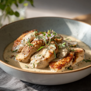 Read more about the article Hähnchenfilet in cremiger Knoblauchsauce – Schnell & einfach in 20 Minuten
