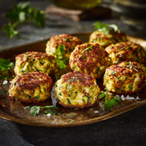 Read more about the article Zucchini-Feta-Bällchen – Knusprig, Leicht & Aus dem Ofen