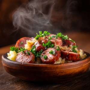 Read more about the article Einfaches Kielbasa mit Sauerkraut – Herzhaft, aromatisch und unschlagbar lecker