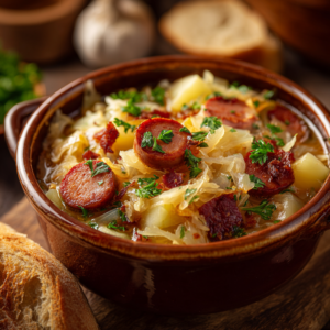 Read more about the article Deftiger Sauerkraut-Eintopf – Ein klassischer Wintergenuss