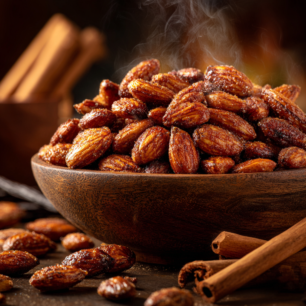 You are currently viewing Gebrannte Mandeln aus der Heißluftfritteuse – Knusprig & Duftend wie Weihnachtsmarkt