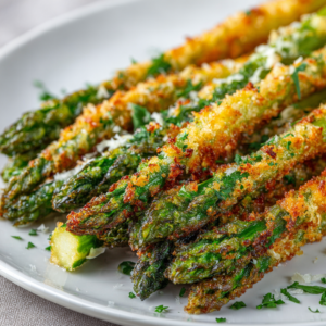 Read more about the article Knuspriger Parmesan-Spargel aus dem Ofen – Goldbraune Kruste in nur 20 Minuten