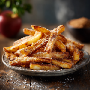Read more about the article Crispy Apfel-Pommes aus der Heißluftfritteuse – Einfach & Knusprig