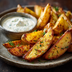 Read more about the article Kartoffelspalten mit Gurkendip – einfach & knusprig