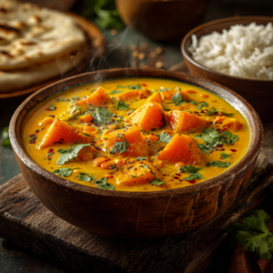 Read more about the article Cremiges indisches Kürbis-Curry – vegan & wärmend in 30 Min!