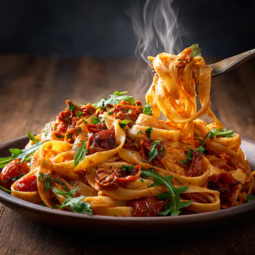 You are currently viewing Cremige vegane Sun-Dried Tomato Pasta – tangy & unwiderstehlich!