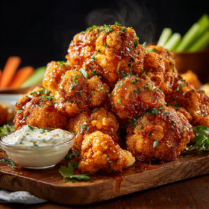 Read more about the article Vegane Buffalo Blumenkohl Wings Rezept – knusprig, scharf & low carb