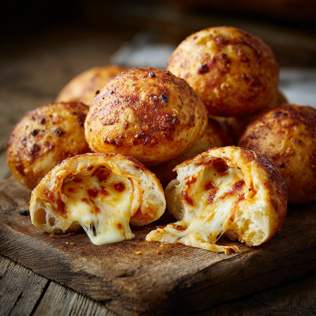 You are currently viewing Pizza-Bällchen aus dem Ofen – Knuspriger Snack mit Pizzageschmack