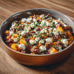 Read more about the article Süßkartoffel-Hackfleisch-Auflauf mit Feta – einfach, herzhaft & cremig